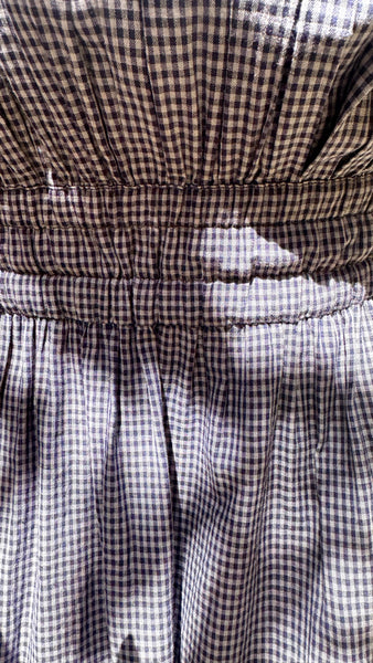 YASMINE DRESS, NAVY GINGHAM