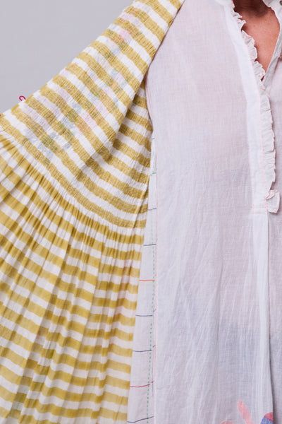 SUMMER COAT DRESS, WHITE // YELLOW STRIPE