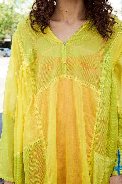 SUN CAFTAN, YELLOW SILK