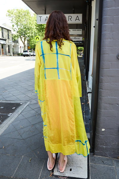 SUN CAFTAN, YELLOW SILK