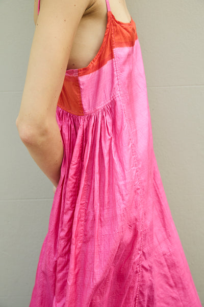 ROSE SLIP DRESS, FUCHSIA SILK